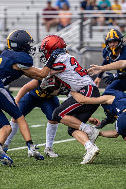 Football action captured during a game